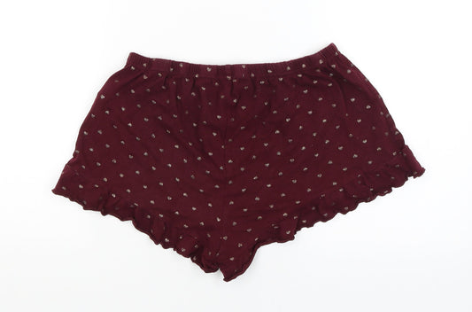 New Look Womens Red Hot Pants Shorts Size M