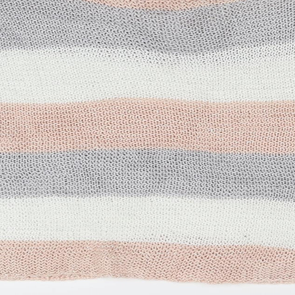 Nuna Lie Womens Multicoloured Striped Knit Pullover Jumper Size L - Bat Wing
