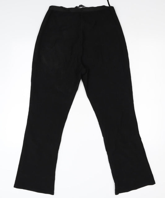 Classic Womens Black Trousers Size 14 L28 in