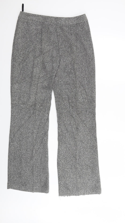 AMARANTO Womens Grey Trousers Size 12 L31 in