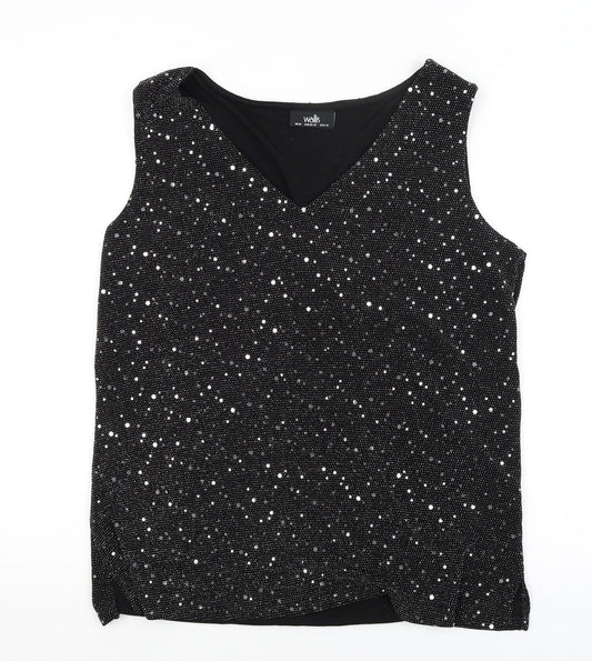 Wallis Womens Black A-Line Size M