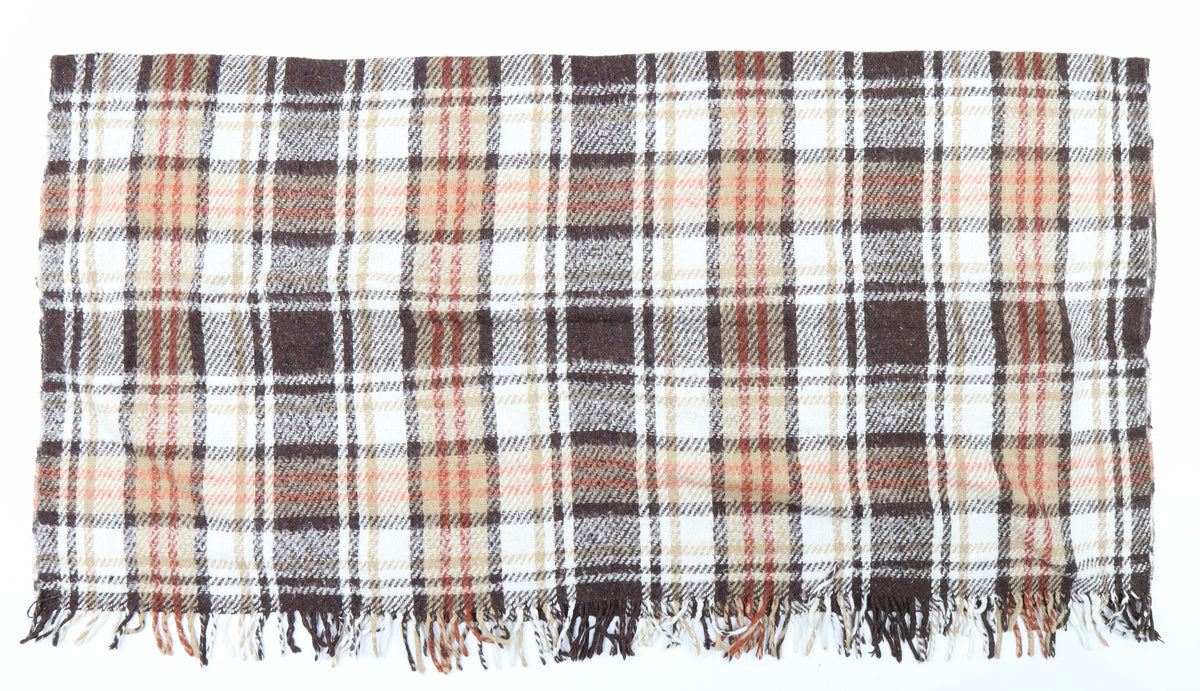 Preworn Womens Brown Check Scarf