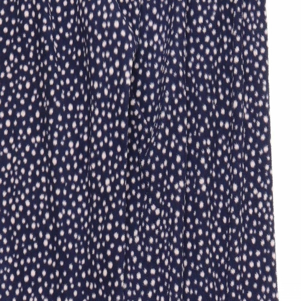 George Womens Blue Polka Dot Sweatpants Trousers Size 8 L27 in