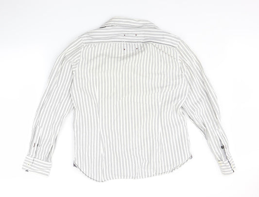 Mens UK Size M NEXT White Button-Up Long Sleeve Casual Shirt