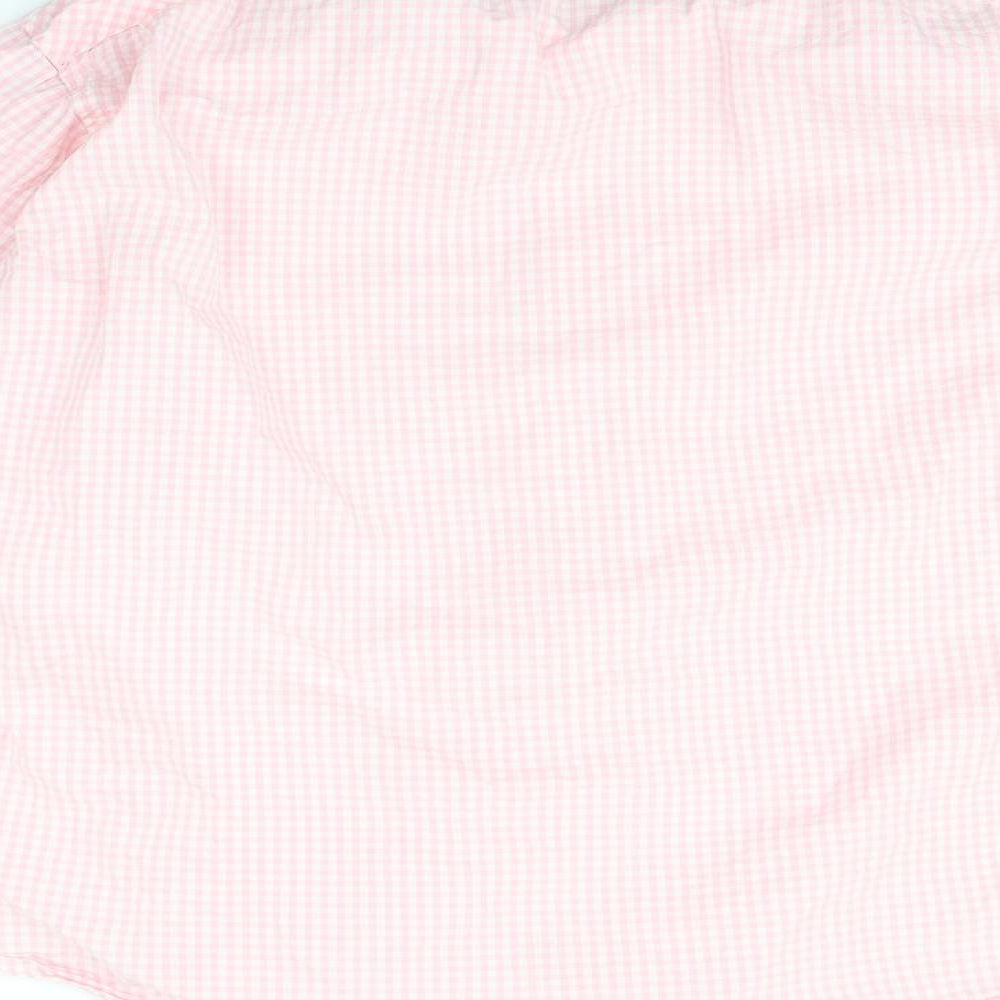Mens UK Size L Moto Pink Button-Up Long Sleeve Casual Shirt