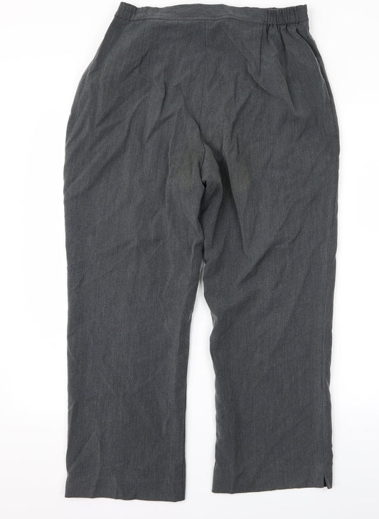 Womens UK Size 16 BM Regular Fit Grey Trousers