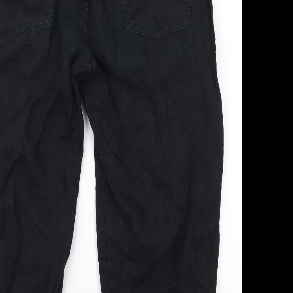 Womens UK Size 12 m&s Regular Fit Black Trousers