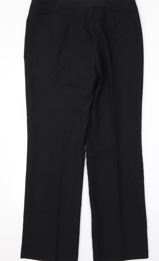 F&F Womens Black Trousers Size 8 L26 in - v