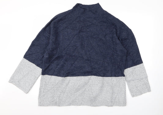 M&Co Womens Blue Pullover Jumper Size 14