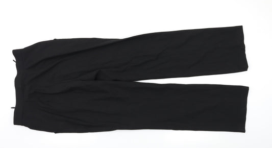 Womens UK Size 14 Preworn Regular Fit Dress Pants Black Trousers