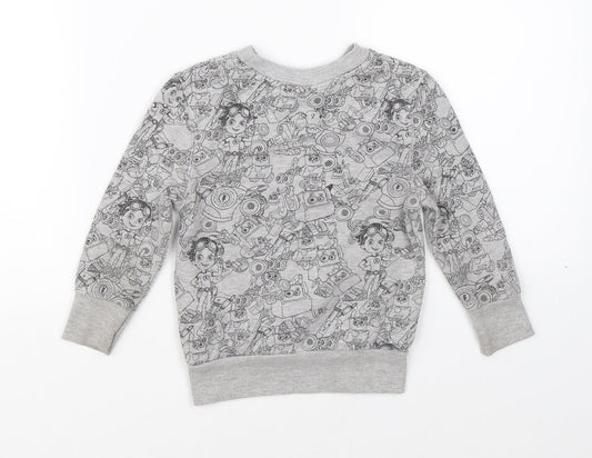George Baby Grey Pullover Jumper Size 12-18 Months - Nickelodeon Rusty Rivets
