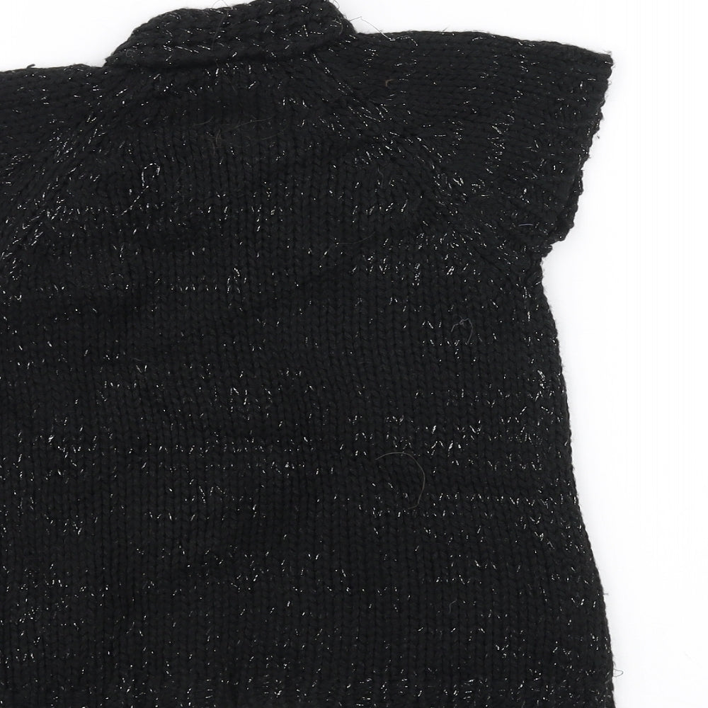 EthelAustin Girls Black Knit Jacket Coatigan Size 5-6 Years