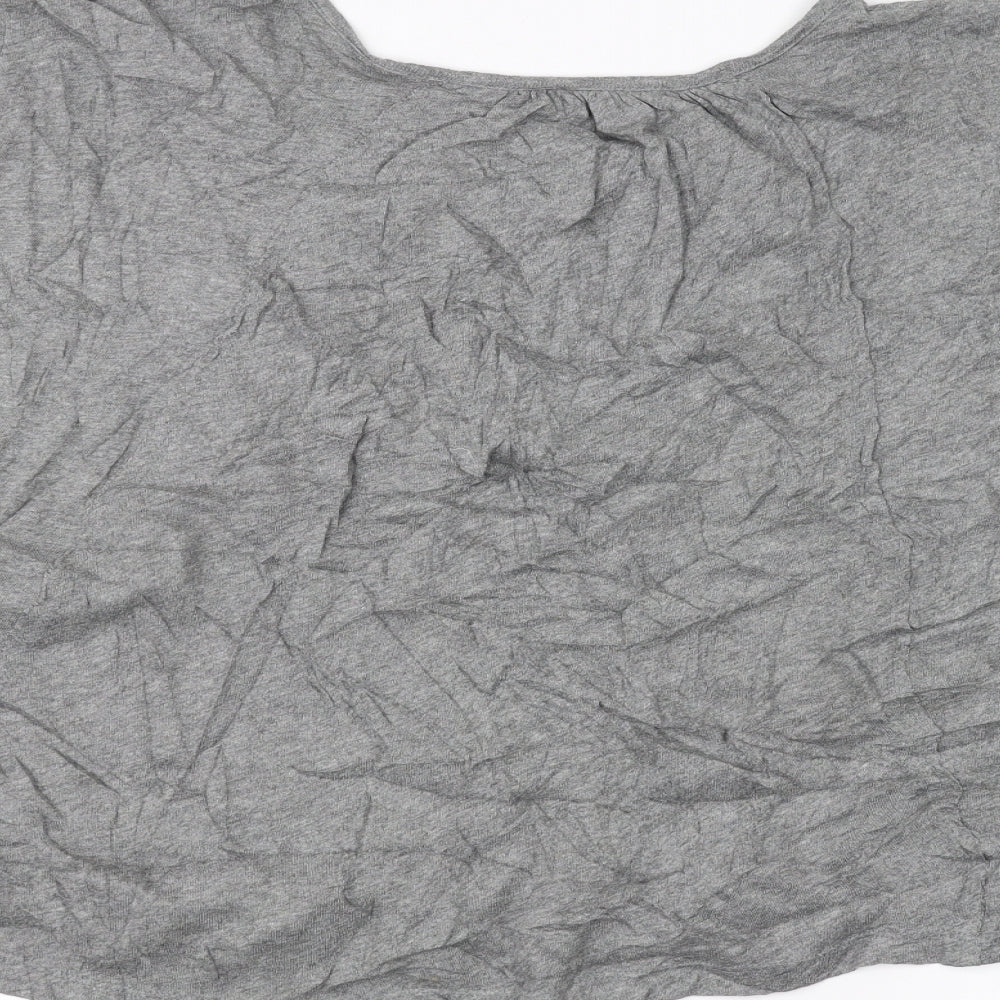 Womens UK Size S Preworn Grey Basic T-Shirt