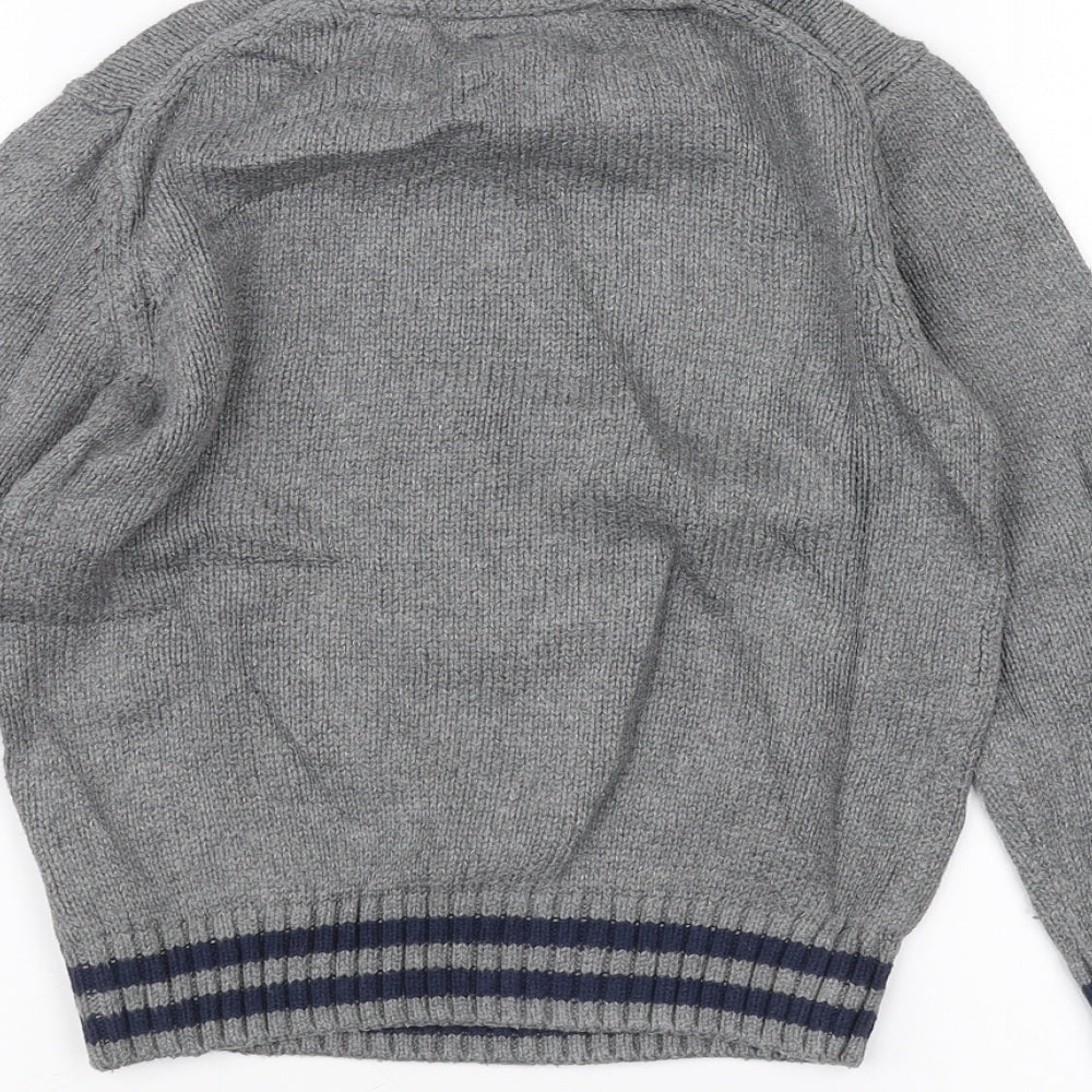 Gap Boys Grey Pullover Jumper Size 5 Years - UK Flag