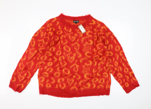 PRETTYLITTLETHING Womens Red Pullover Jumper Size M