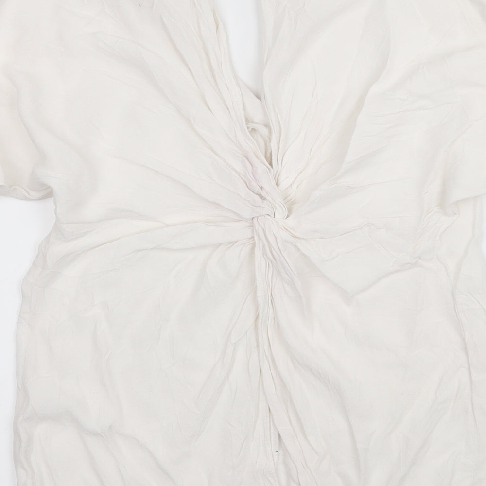 Womens UK Size 6 River Island White Basic Blouse