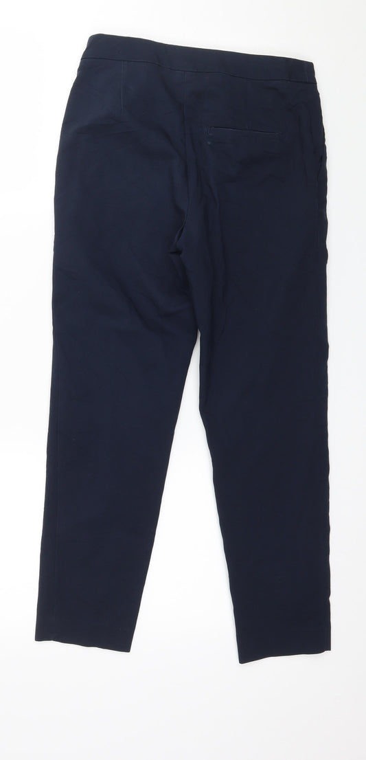 H&M Womens Blue Trousers Size 4 L24 in