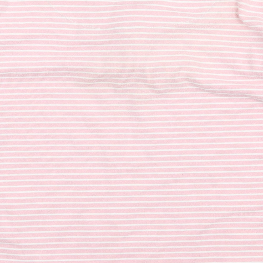 John Lewis Girls Pink Striped Jersey Basic T-Shirt Size 11 Years