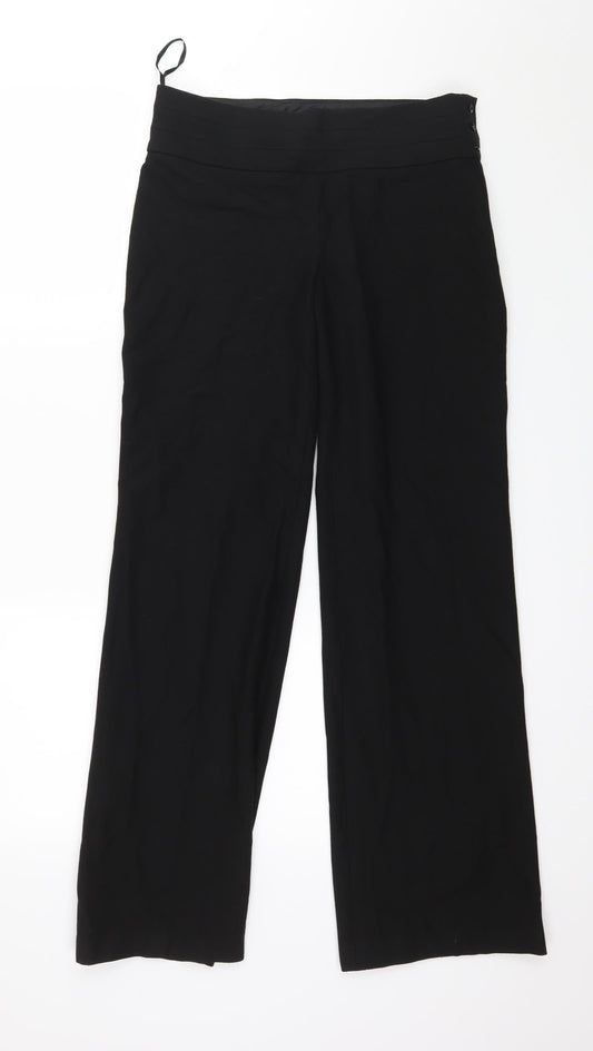 Womens UK Size 8 Monsoon Regular Fit Black Trousers