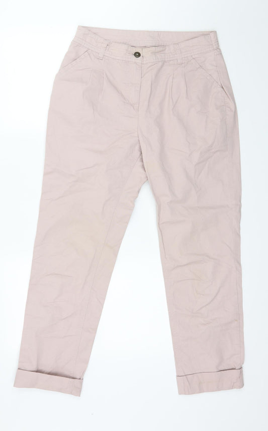 Womens UK Size 30 in M&Co Regular Fit Pink Trousers