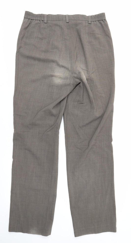 GARDEUR Womens Brown Trousers Size 14 L30 in