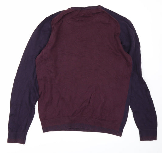 M&S Mens Purple Pullover Jumper Size M