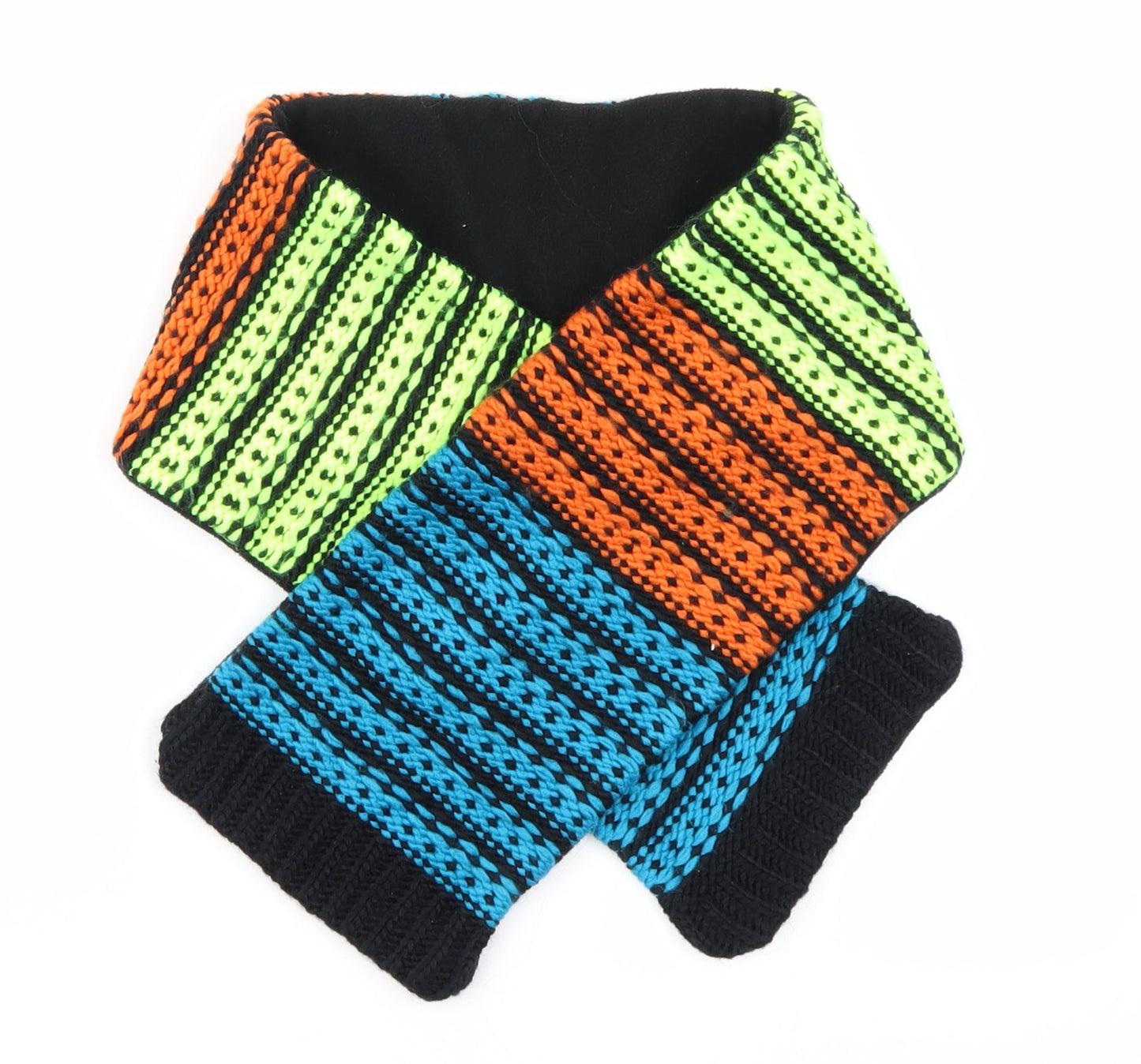 Nutmeg Boys Blue Striped Knit Scarf One Size