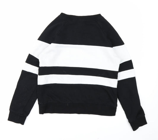 Womens UK Size S FOREVER 21 Black Pullover Sweatshirt