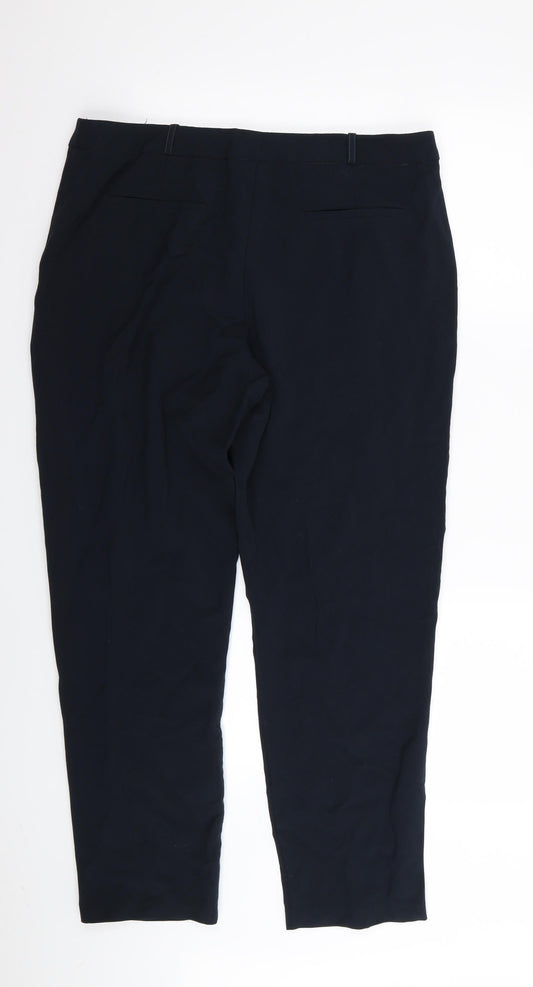 Womens UK Size 14 BHS Regular Fit Blue Trousers