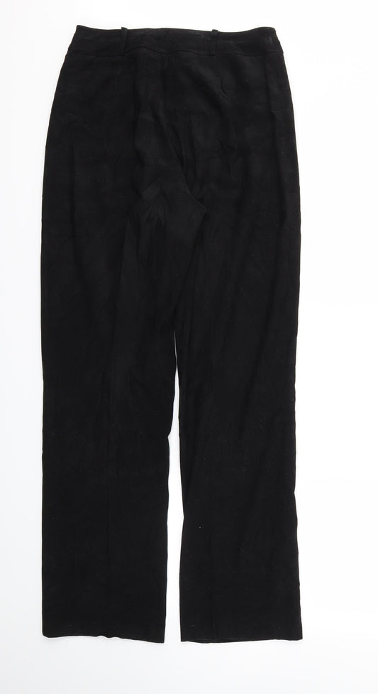 Womens UK Size 30 in Preworn Regular Fit Black Trousers