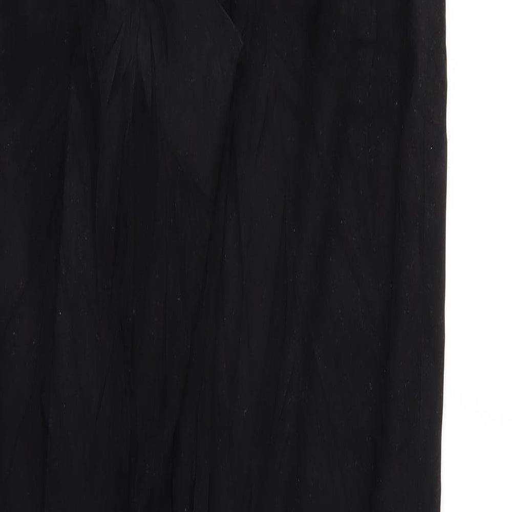 Womens UK Size 30 in Preworn Regular Fit Black Trousers
