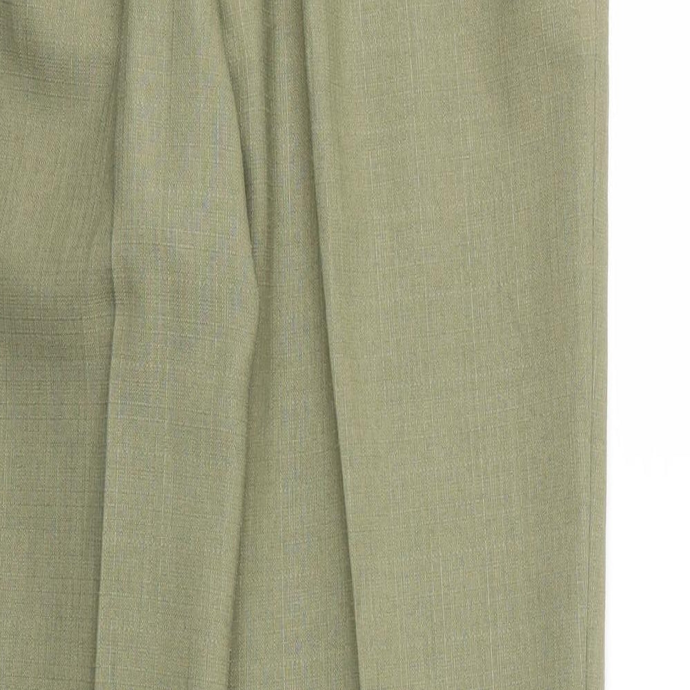 Womens UK Size 10 M&S Regular Fit Green Trousers