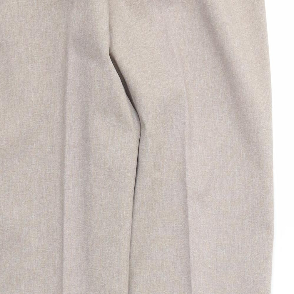 Womens UK Size 12 Preworn Regular Fit Brown Trousers