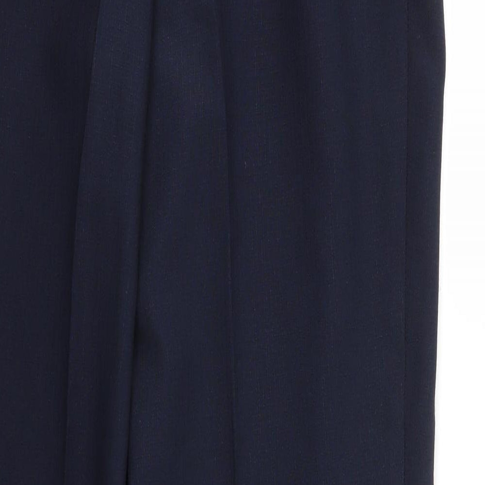 Womens UK Size 10 M&S Regular Fit Blue Trousers
