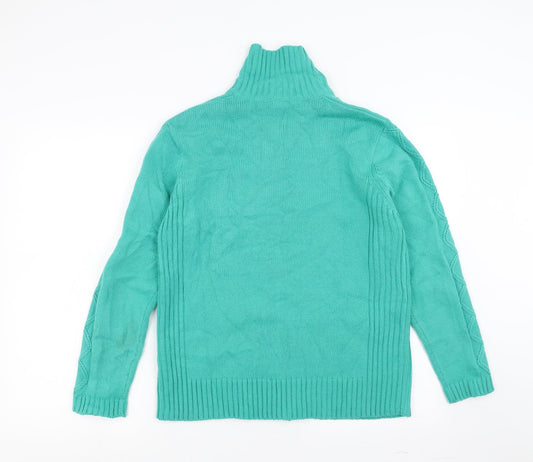 Preworn Womens Green Full Zip Jumper Size 14