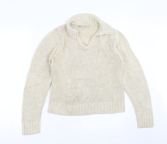 EWM Womens Beige Pullover Jumper Size S