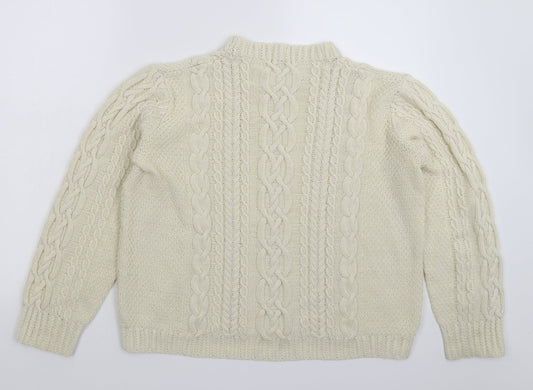 Preworn Womens White Knit Pullover Jumper Size 20