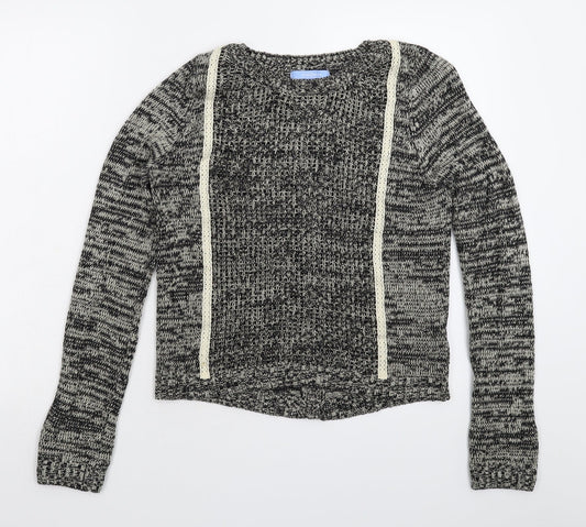 Aphorism Womens Grey Knit Pullover Jumper Size M