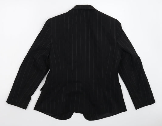 Dorothy Perkins Womens Black Striped Jacket Suit Jacket Size 14