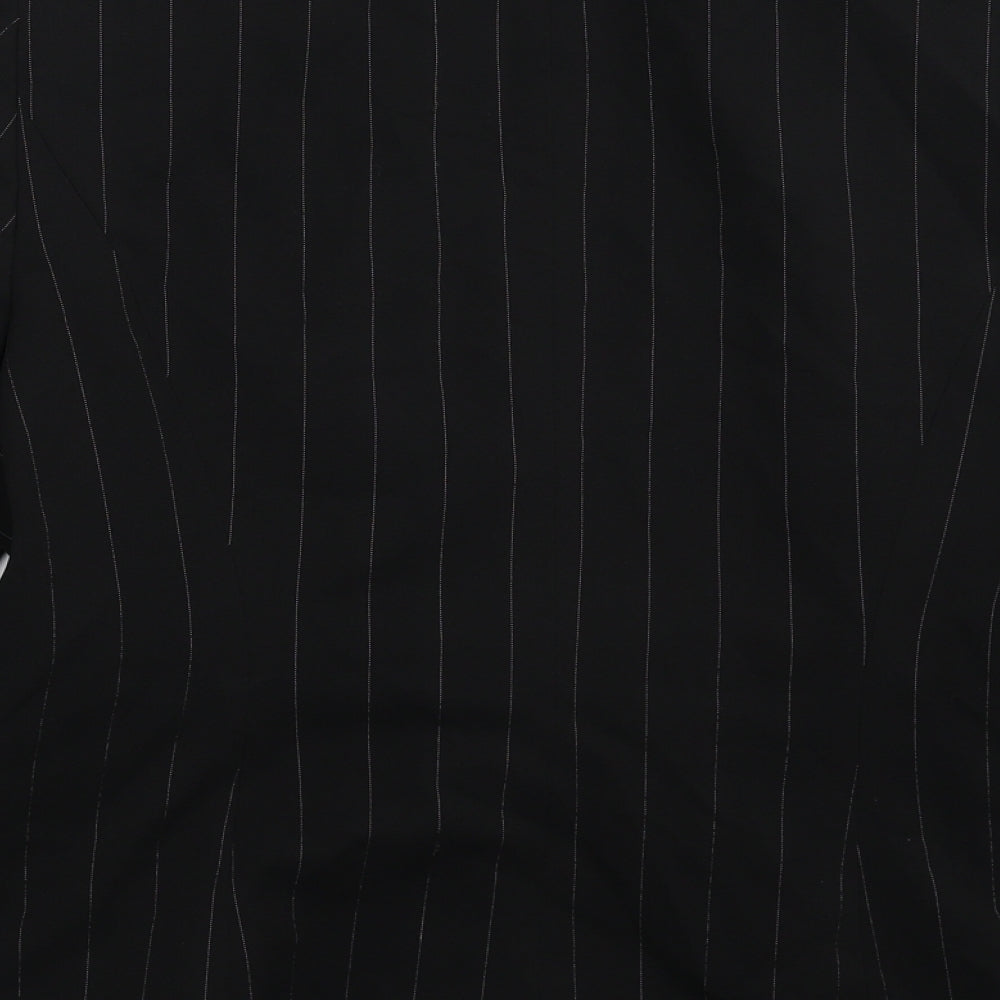 Dorothy Perkins Womens Black Striped Jacket Suit Jacket Size 14