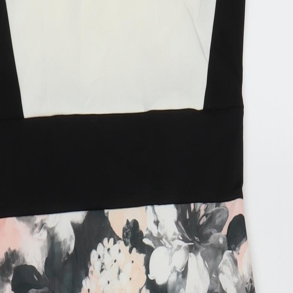 Boohoo Womens Pink Floral Sheath Size 10