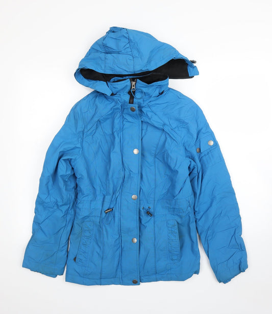 Womens UK Size S Per Una Blue Windbreaker Coat