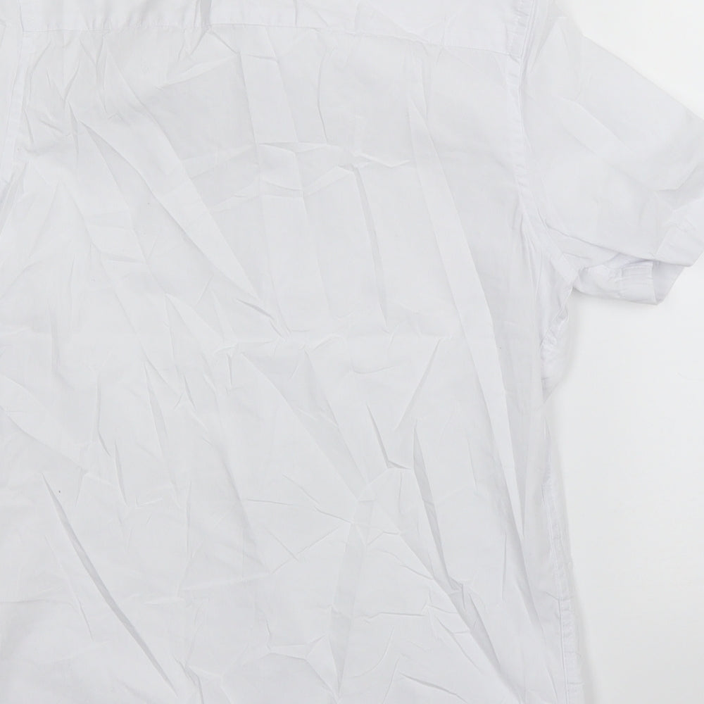 Marks & Spencer Boys White Basic Button-Up Size 10-11 Years