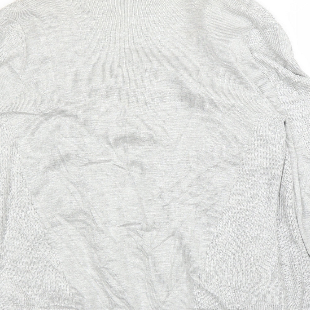 M&S Womens Grey Floral Basic Blouse Size 10