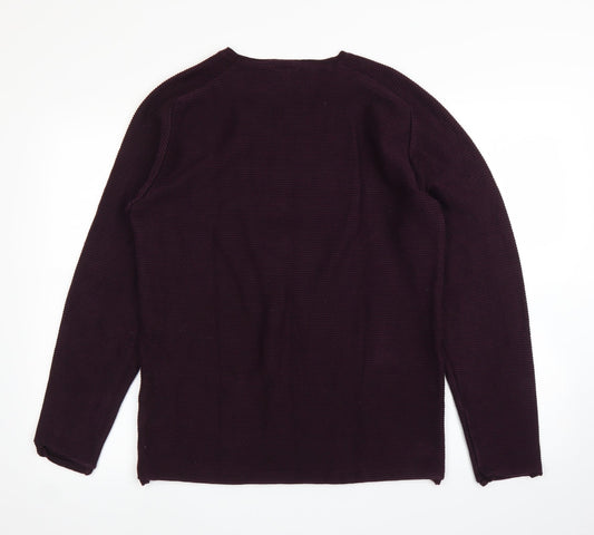 Linea Mens Purple Pullover Jumper Size M