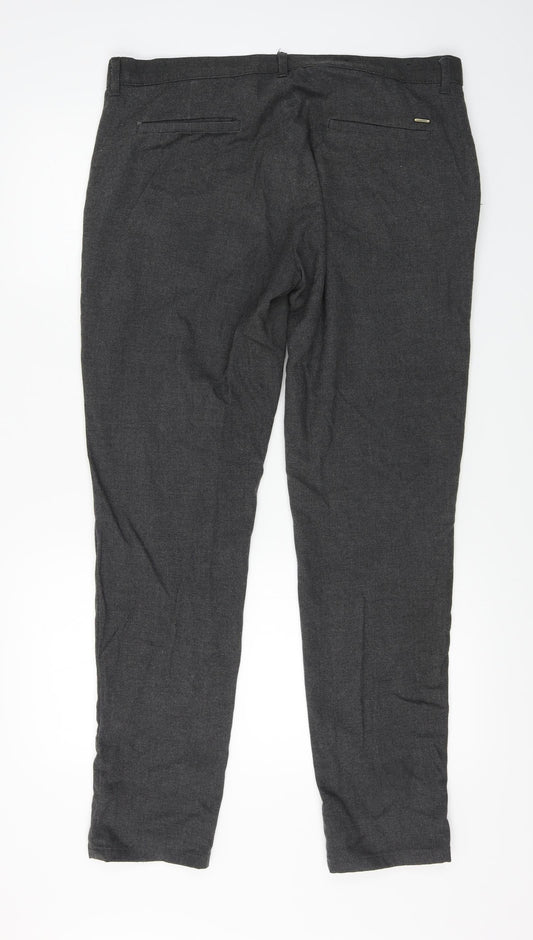 Womens UK Size 36 in Zara Regular Fit Grey Trousers
