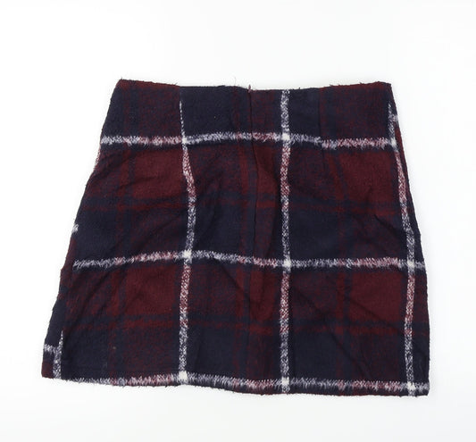 George  Womens Red Check  A-Line Skirt Size 30 in