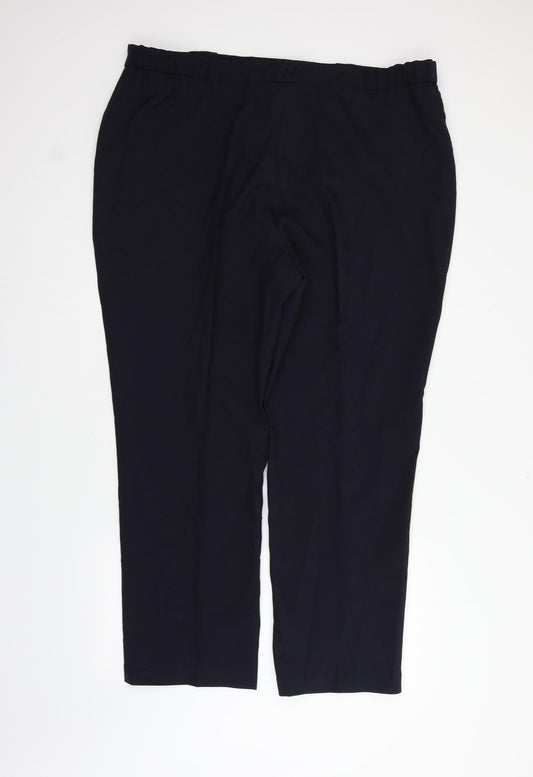 Mens UK Size 24 Classics Regular Fit Blue Trousers