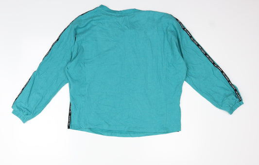 Womens UK Size S Marks and Spencer Blue Basic T-Shirt