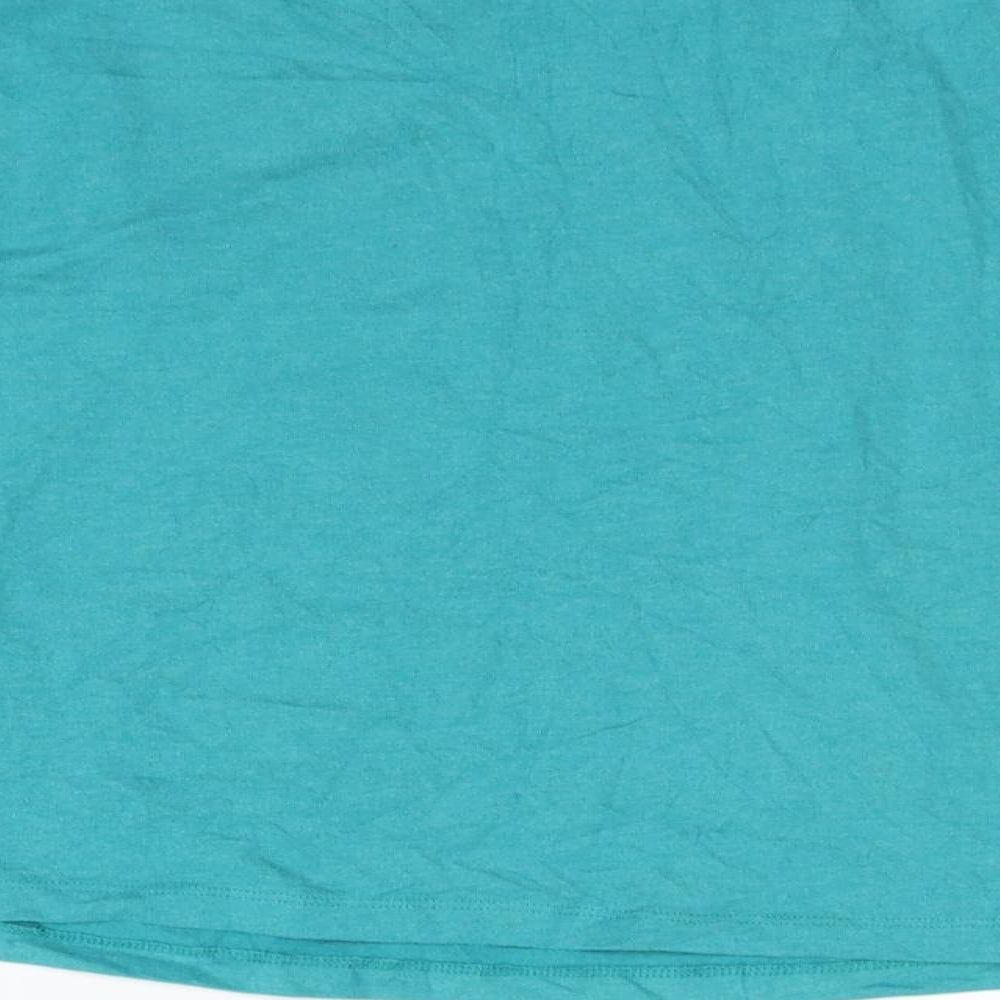 Womens UK Size S Marks and Spencer Blue Basic T-Shirt